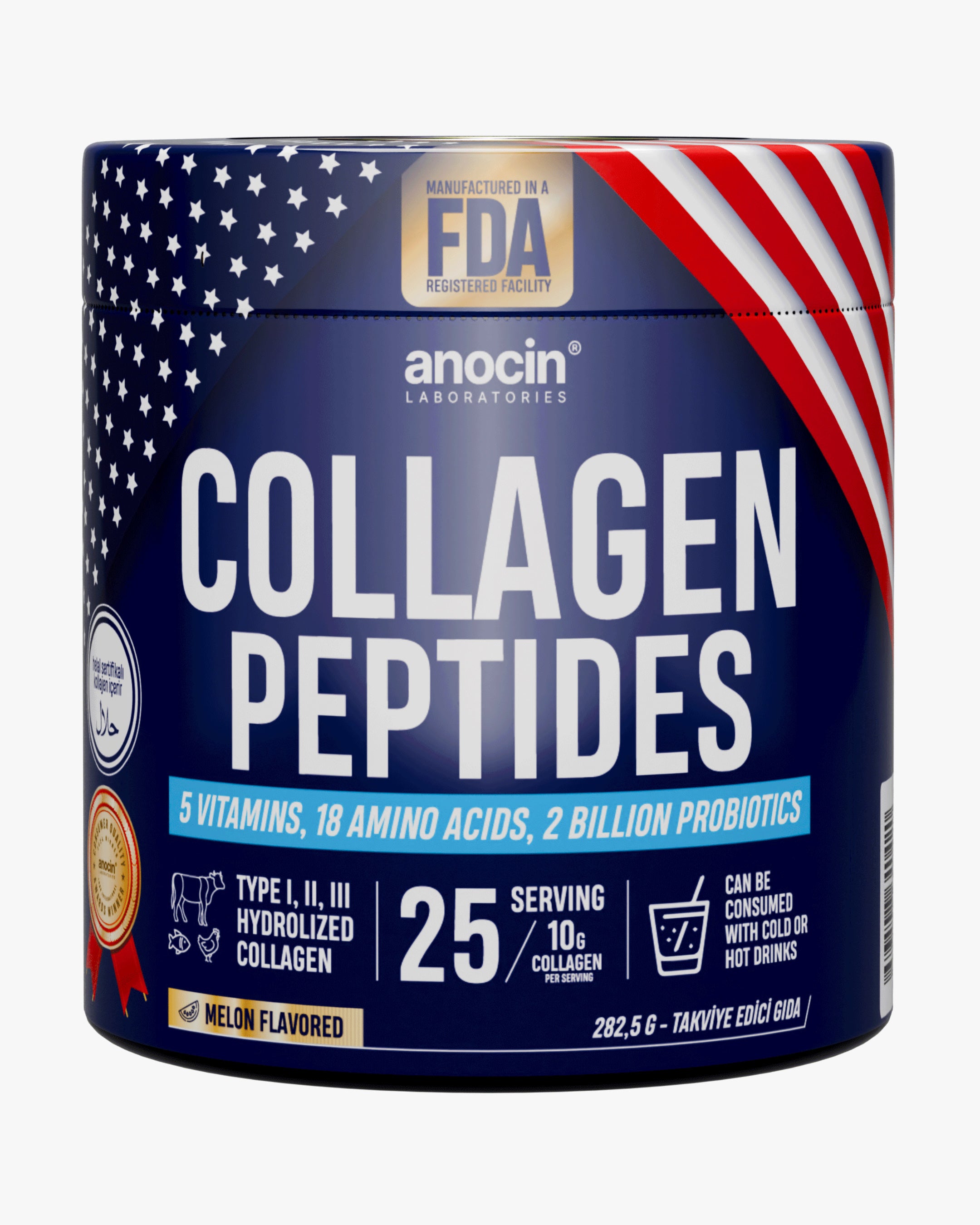 Kolajen (Tip I, II, III) + 18 Amino Asit + 5 Vitamin + 2 Milyar Probiyotik