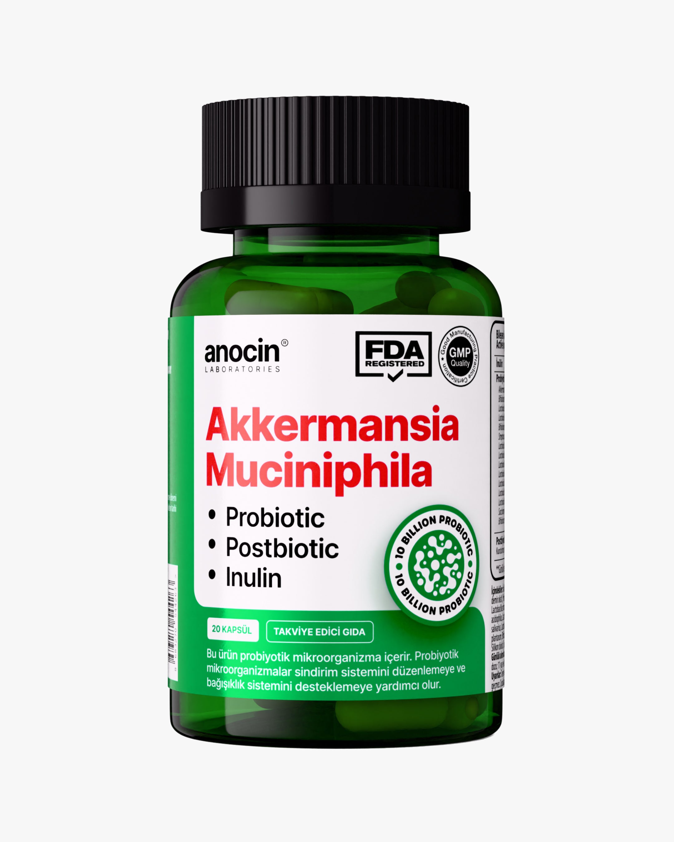 Akkermansia Muciniphila 10 Milyar Probiyotik + Postbiyotik + İnülin