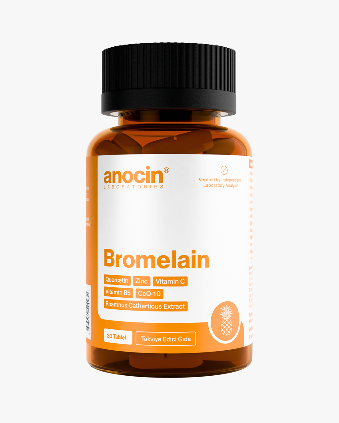 Bromelain + Quercetin, Çinko, C Vitamini, CoQ-10, B5 Vitamini