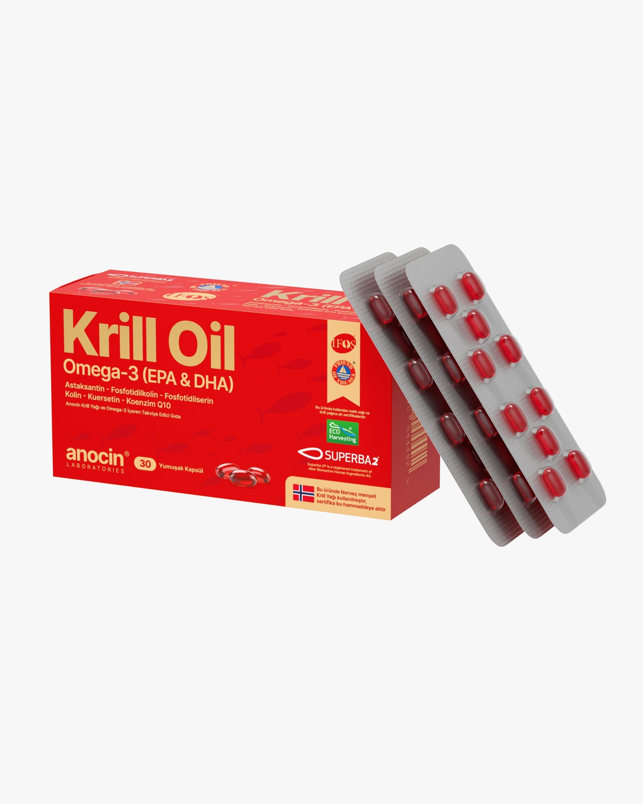 Krill Oil (Norveç Menşeli Superba2® ) + Omega-3 (EPA-DHA) Complex ...