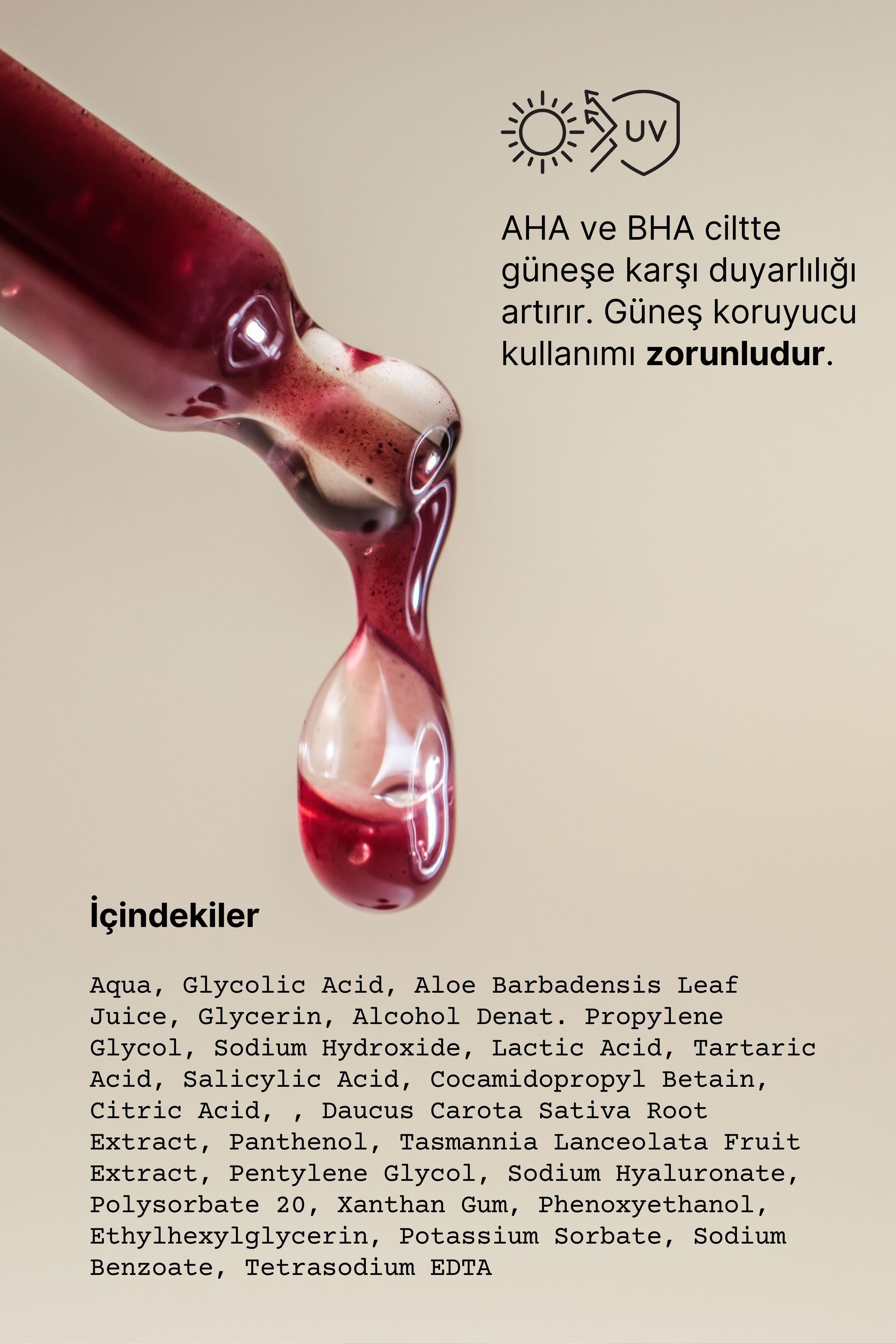 No.5 / AHA 20% + BHA 2% Canlandırıcı & Cilt Tonu Eşitleyici Kırmızı Peeling Cilt Serumu