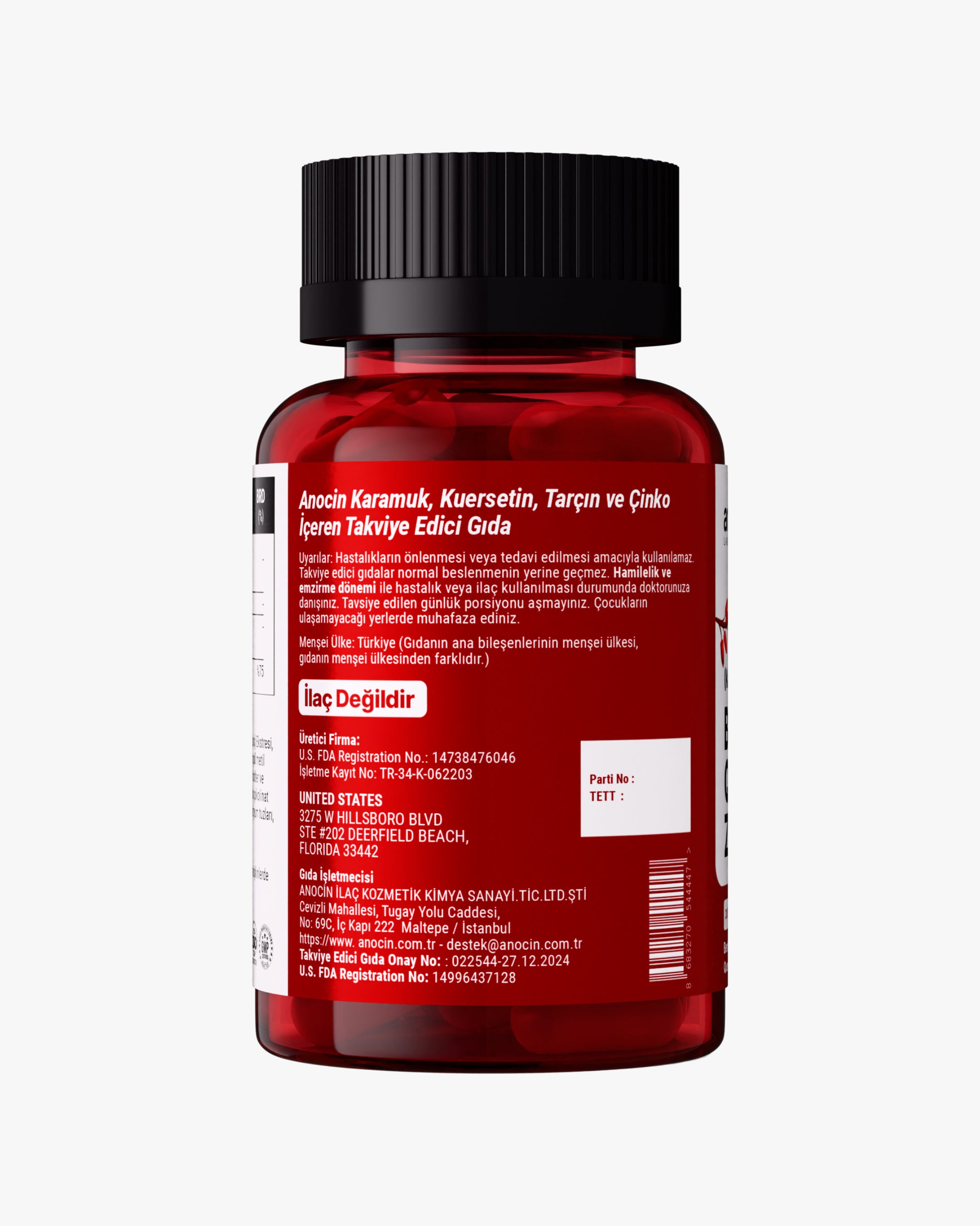 Berberin Complex - Berberin (Karamuk), Kuersetin, Tarçın ve Çinko