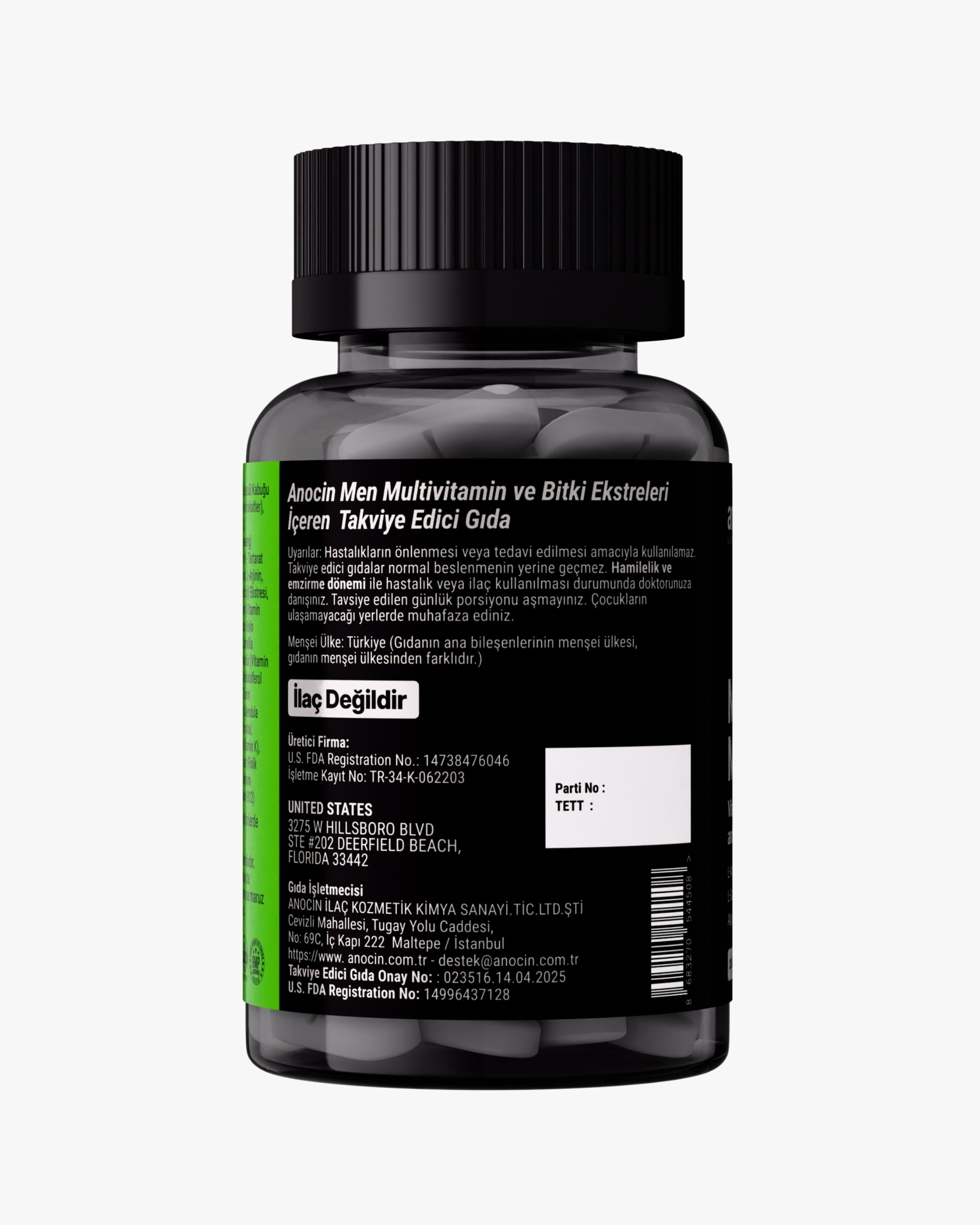 Men Multivitamin (Erkeklere Özel) Vitamin, Mineral, Bitkisel Komplex