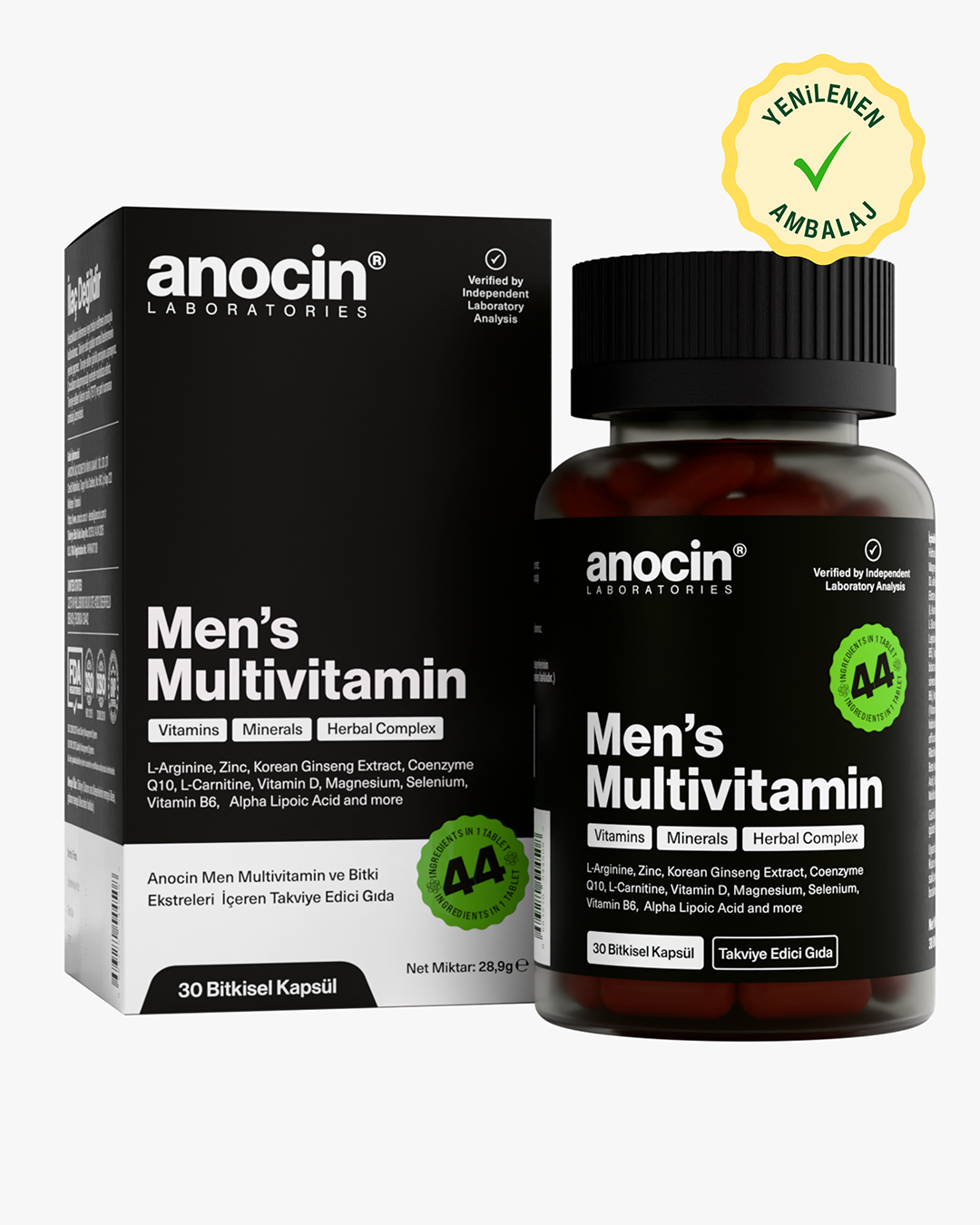 Men Multivitamin (Erkeklere Özel) Vitamin, Mineral, Bitkisel Komplex