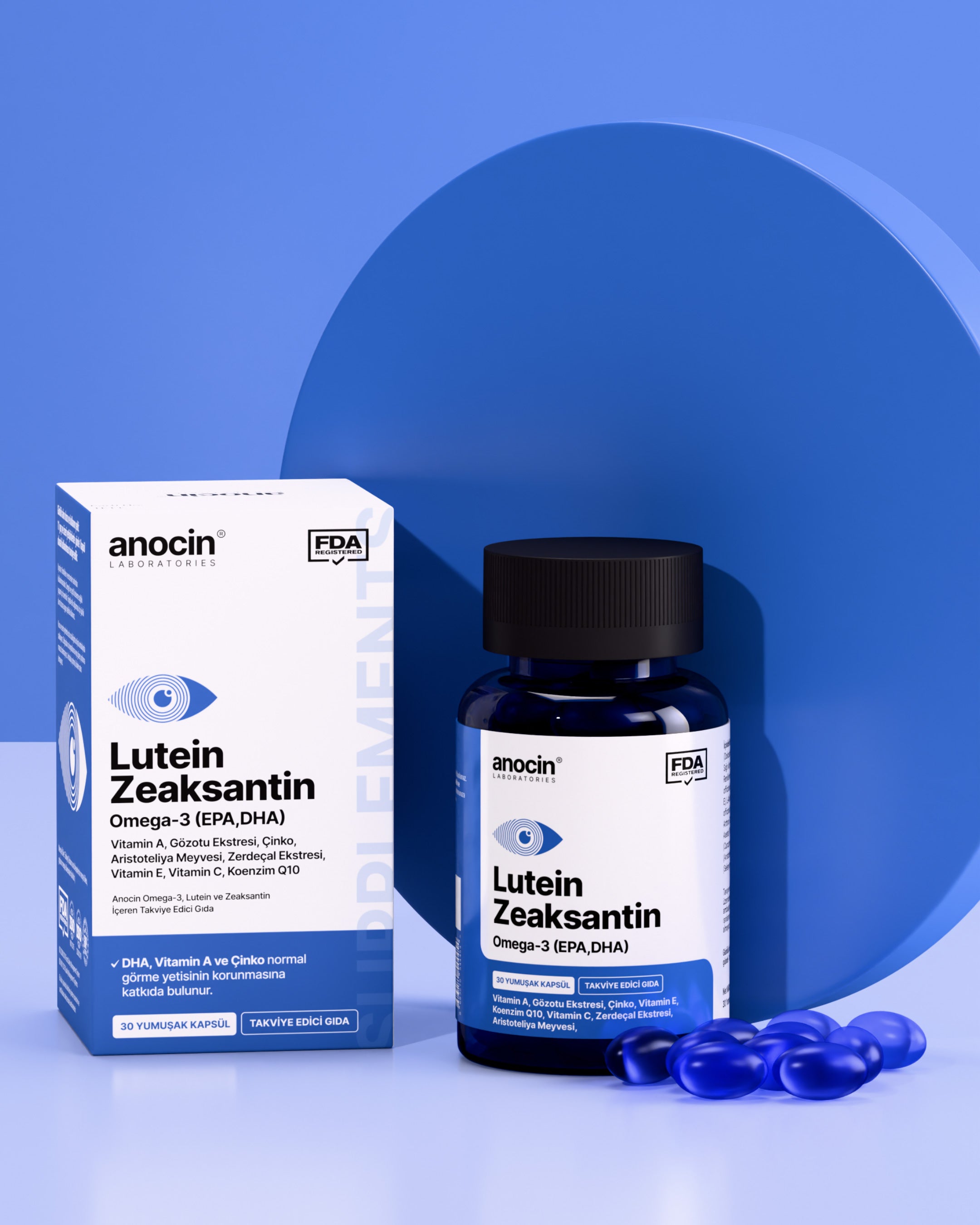 Lutein, Zeaksantin, Omega-3 (EPA,DHA) Vitamin A Complex