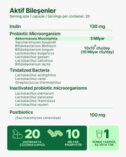 Akkermansia Muciniphila 10 Milyar Probiyotik + Postbiyotik + İnülin