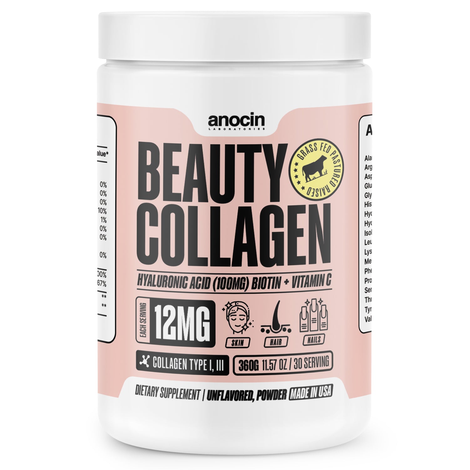 BEAUTYMIX Collagen Peptides (Type I, III for Saç, Cilt ve Tırnak)