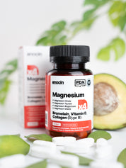 Magnezyum X4 - Sitrat, Taurat, Bisglisinat, Malat + Bromelain, D Vitamini, Kolajen (Tip 2), B6 Vitamini ve B12 Vitamini