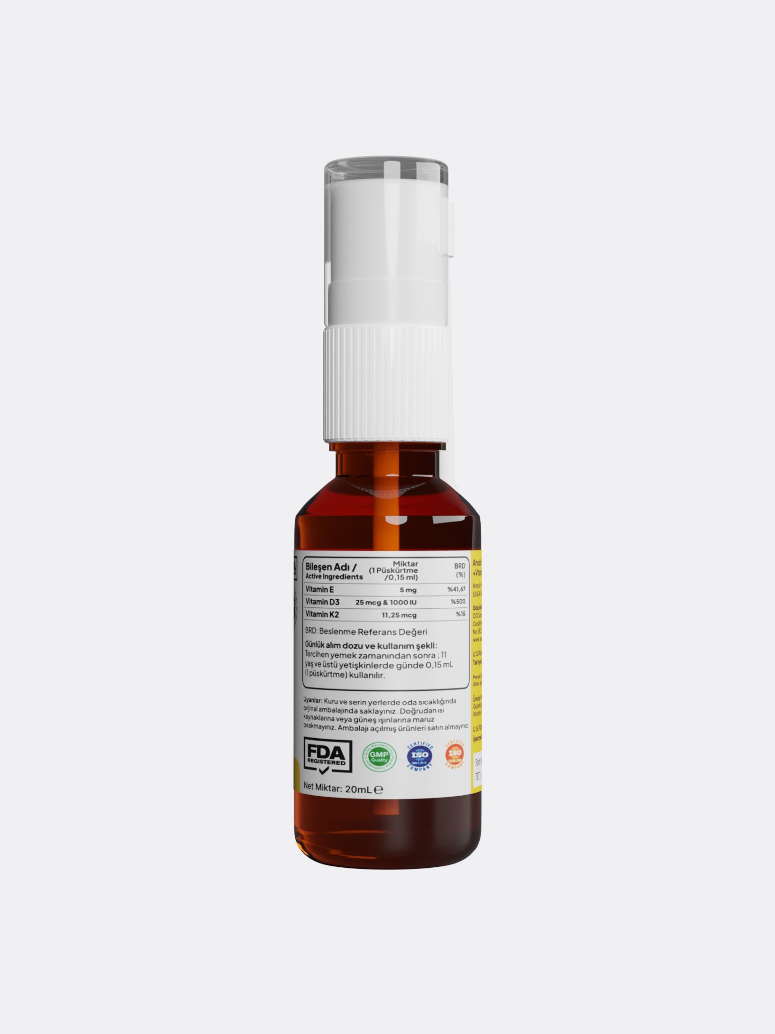 Vitamin D3 K2 Vitamin E 1000 Iu 2m Mcg Damla 20 ml