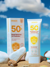 SPF 50 Nemlendirici Etkili ve Cilt Tonu Eşitleyici + Geniş Spektrumlu Güneş Kremi