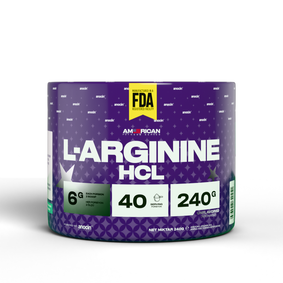 L-ARGININE HCL 240 G / 40 SERVİS / 1 PORSİYON 6G