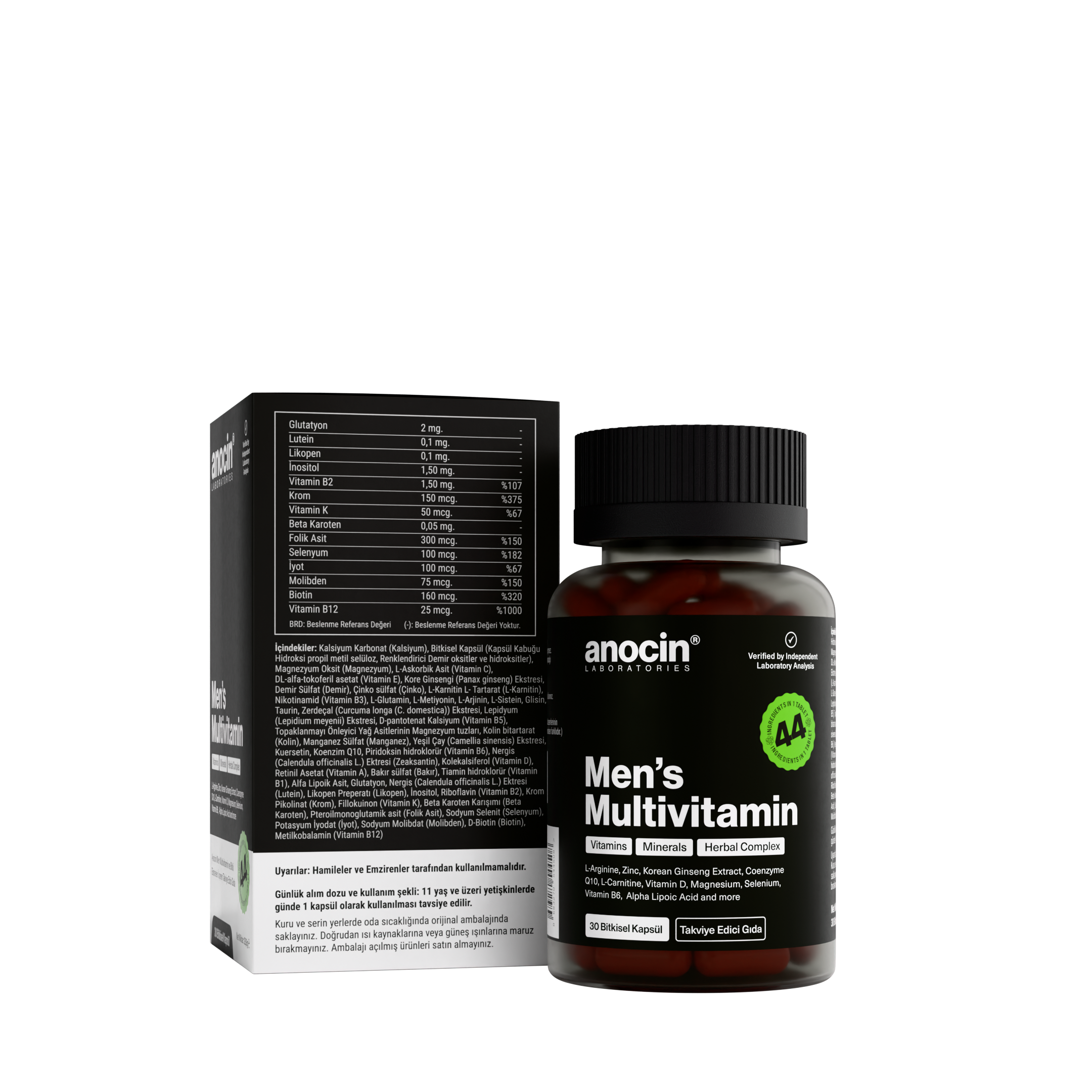 Men Multivitamin (Erkeklere Özel) Vitamin, Mineral, Bitkisel Komplex